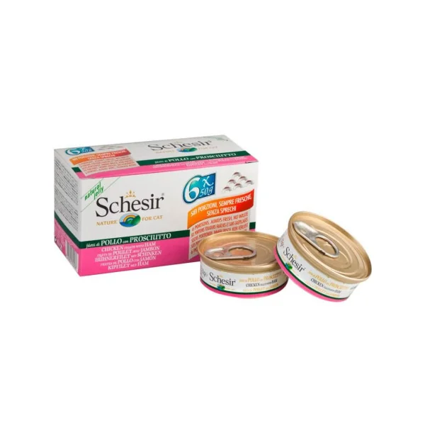 Schesir Adult Filetes de Pollo con Jamón en Gelatina