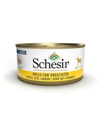 Schesir Adult Pollo con Jamón en Gelatina Lata
