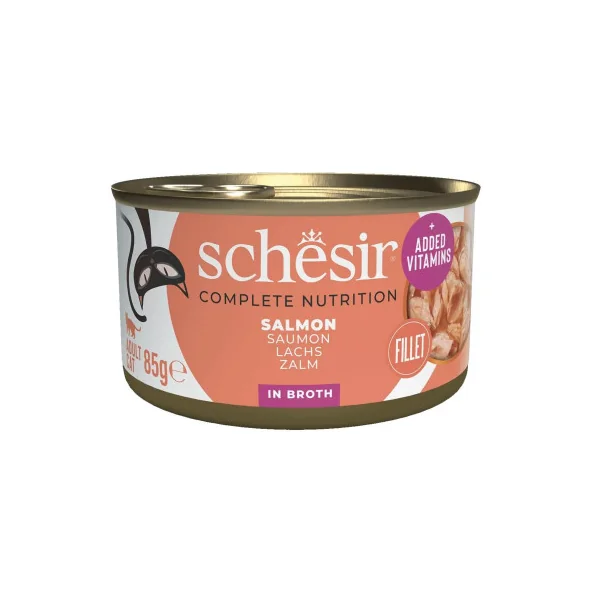 Schesir Adult Salmón al Natural en Caldo Lata