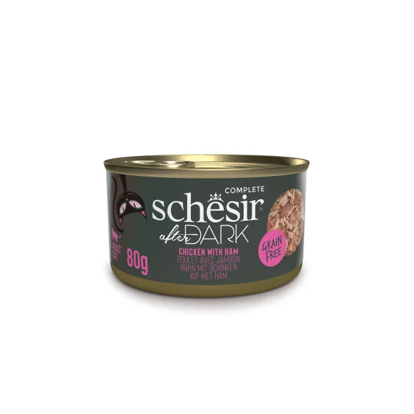 Schesir After Dark - Filetes de pollo con jamón en caldo 80g