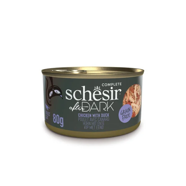 Schesir After Dark - Filetes de pollo con pato en caldo 80g