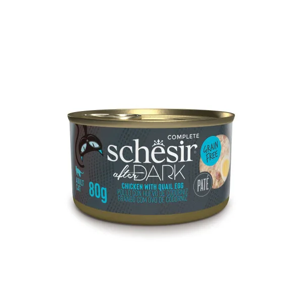 Schesir After Dark Pollo con Huevo de Codorniz en Paté para Gatos