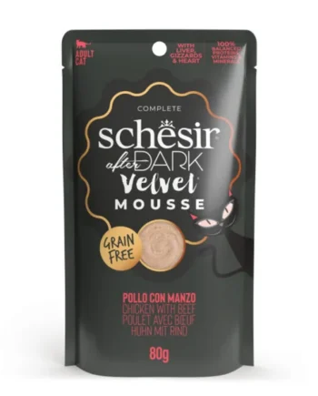 Schesir After Dark Velvet Mousse de Pollo con Ternera para Gatos