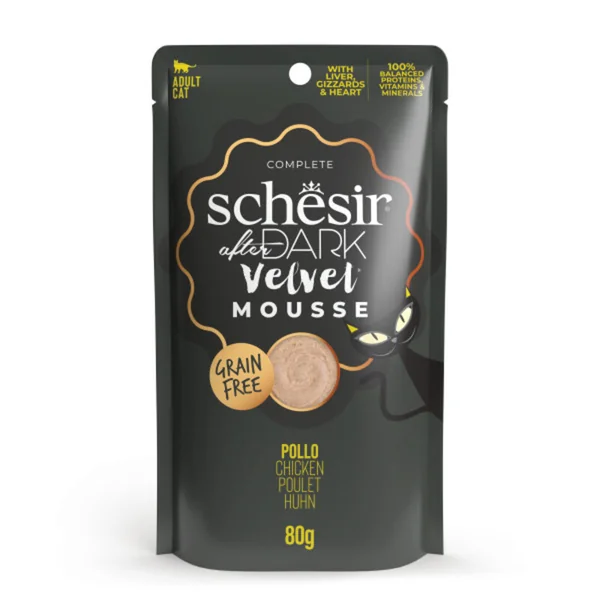 Schesir After Dark Velvet Mousse de Pollo para gatos
