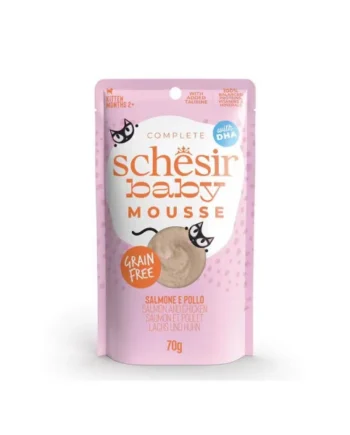 Schesir Baby Mousse Pollo con Salmón Gatitos