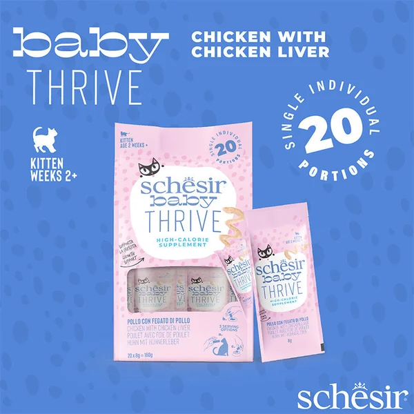 Schesir - BABY THRIVE Suplemento de Pollo e Hígado en Crema