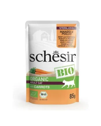 Schesir BIO Adult Sterilized Buey y Pollo con Zanahoria Paté