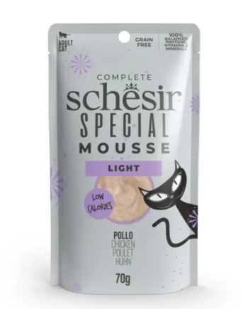 Schesir Especial Mousse Exigent Light Pollo para gato
