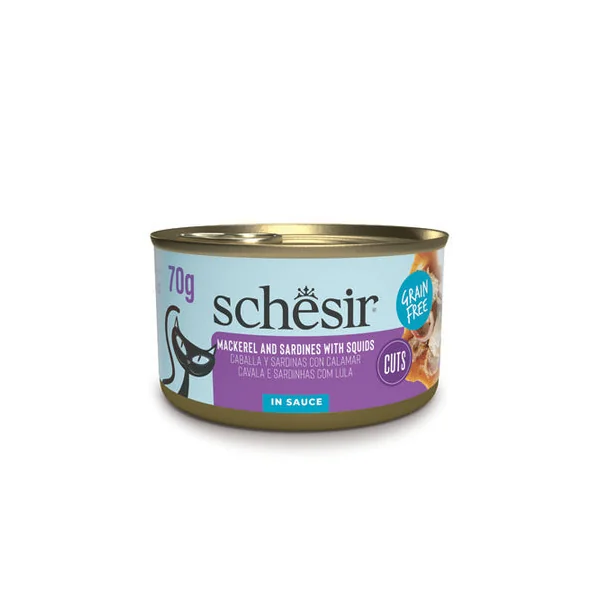 Schesir - Filetes de Caballa y Sardina con Calamares en salsa 70g