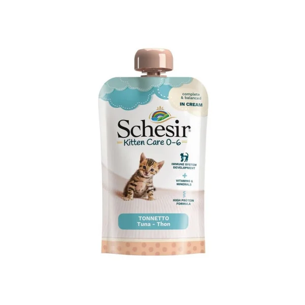 Schesir Kitten Atún en Crema Sobre Gatitos
