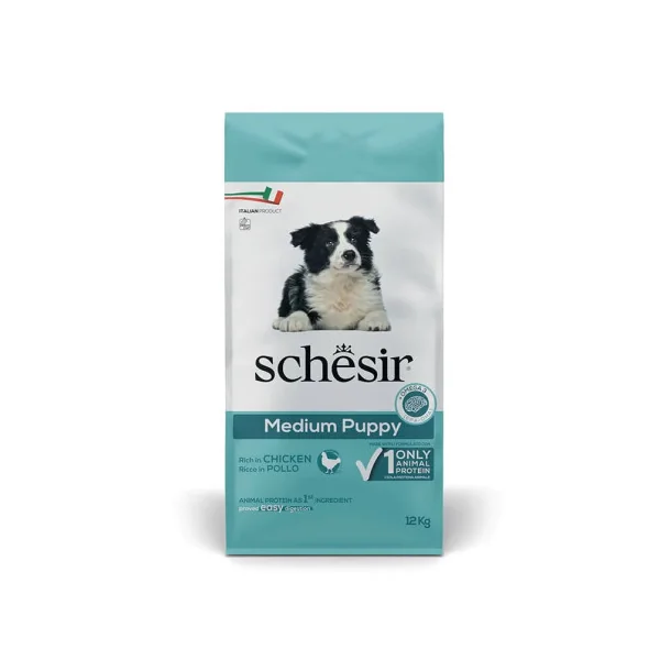 Schesir Medium Puppy Pollo Perros Cachorros