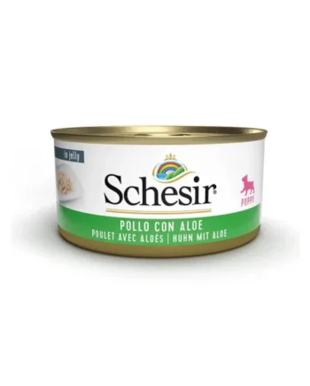 Schesir Puppy Pollo con Aloe en Gelatina Lata