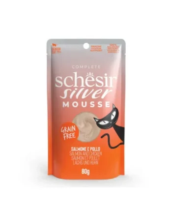 Schesir Silver Mousse Salmón y Pollo Gatos