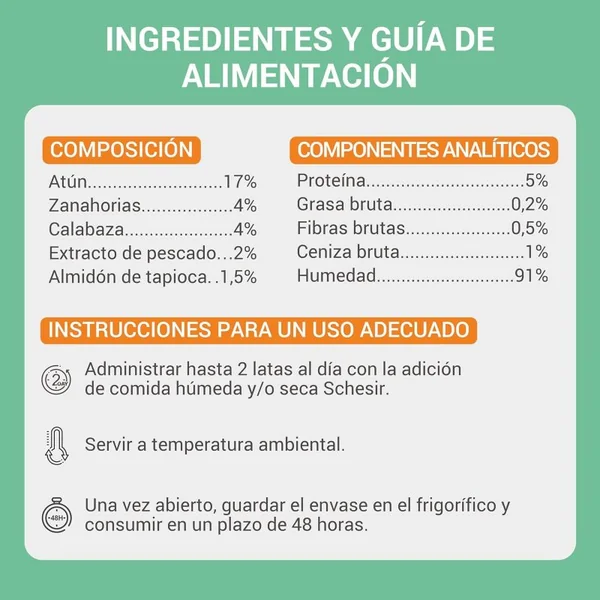 Schesir Sopa de Atún salvaje y calabaza para Gatos – Sopa Natural para Hidratación