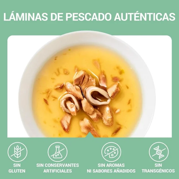 Schesir Sopa de Atún y calamar para Gatos – Sopa Natural para Hidratación