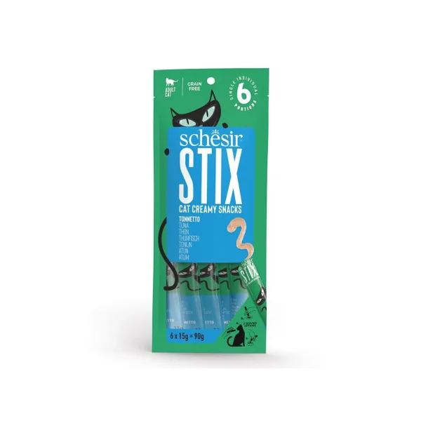Schesir Stix Snack Creamy Atún Gatos
