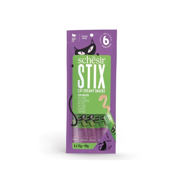 Schesir Stix Snack Creamy Pato Gatos