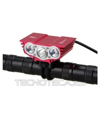 SCHLIN001. Linterna 3LEDs bicicleta ROJA con bateria