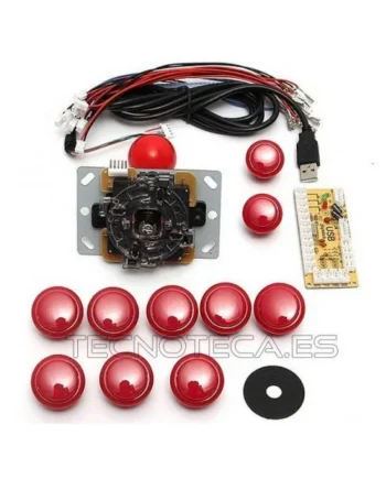 SCHMOD120. ArcadeKIT pulsadores joystick cables control