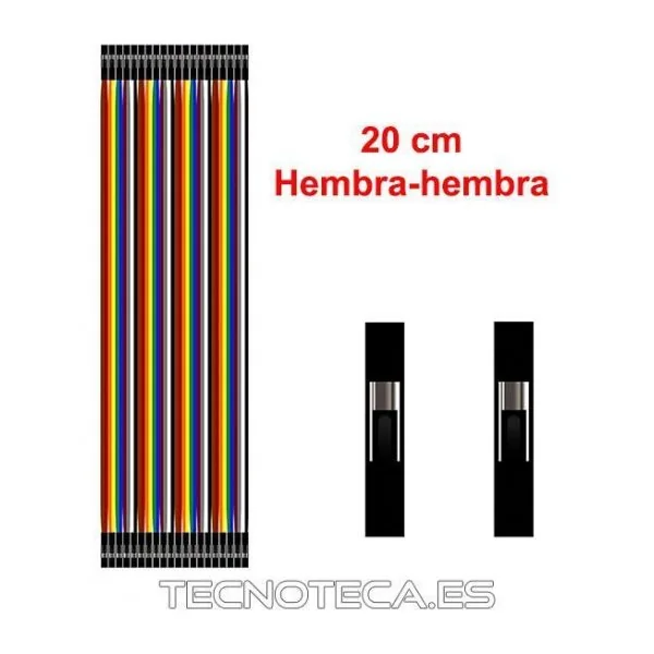 SCHMOD123. Cable plano de puente hembra-hembra 20 cm