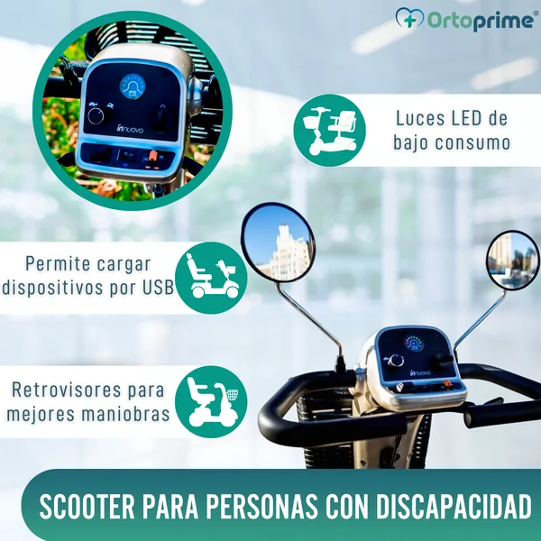 Scooter Eléctrica para Adultos de Alta Gama | 4 Ruedas
