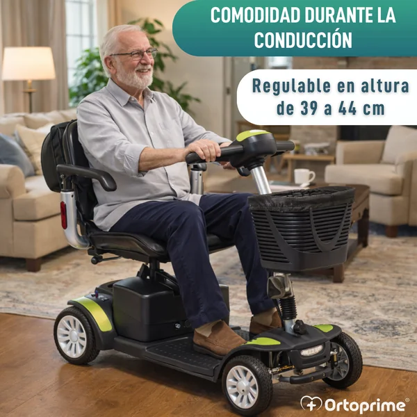 Scooter Eléctrico Compacto con Mochila Trasera Portaobjetos
