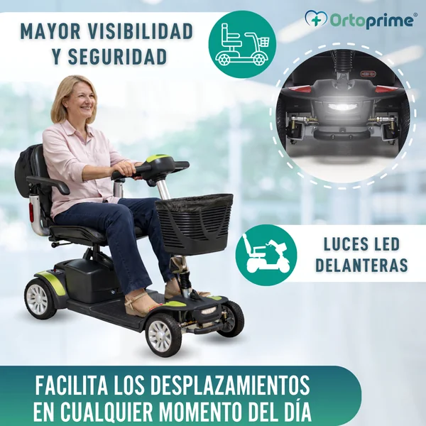 Scooter Eléctrico Compacto con Mochila Trasera Portaobjetos