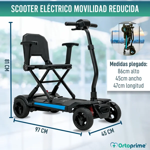 Scooter Eléctrico Compacto Transportable | Plegado Eléctrico