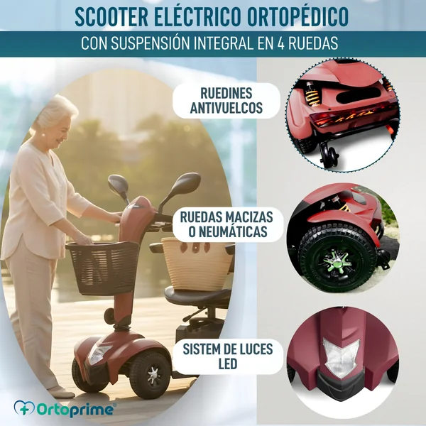 Scooter Eléctrico de Última Generación | Ruedas Grandes 24cm