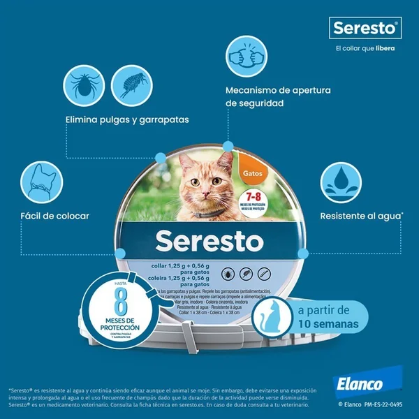 Seresto Collar Antiparasitario para Gatos