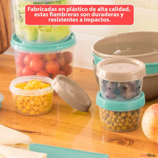 Set 2 Fiambreras 200 Ml Plástico Transparente Color Aleatorio