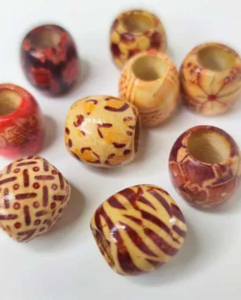 Set de Abalorios de madera teñida