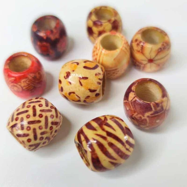 Set de Abalorios de madera teñida