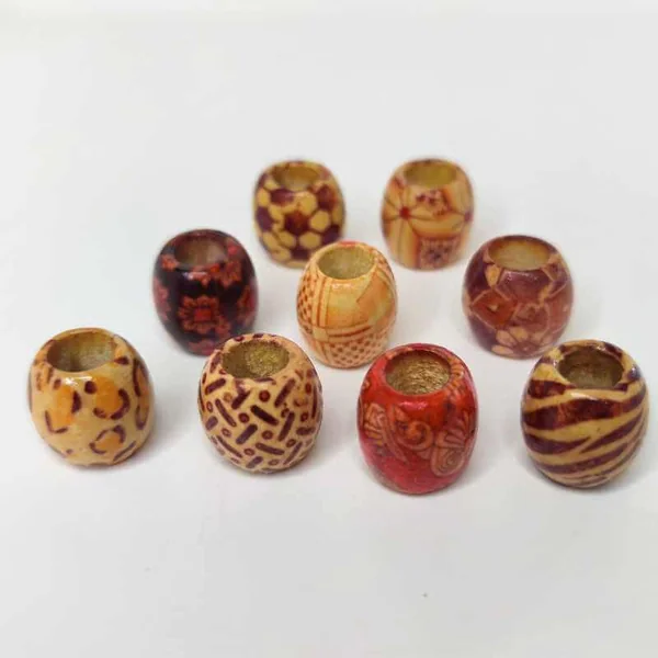 Set de Abalorios de madera teñida