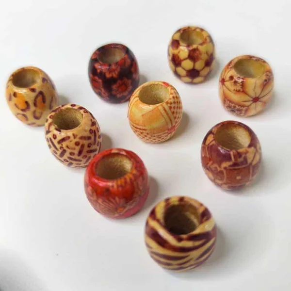 Set de Abalorios de madera teñida