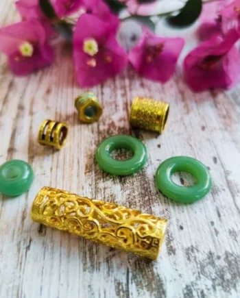 Set de Abalorios Gold n Green