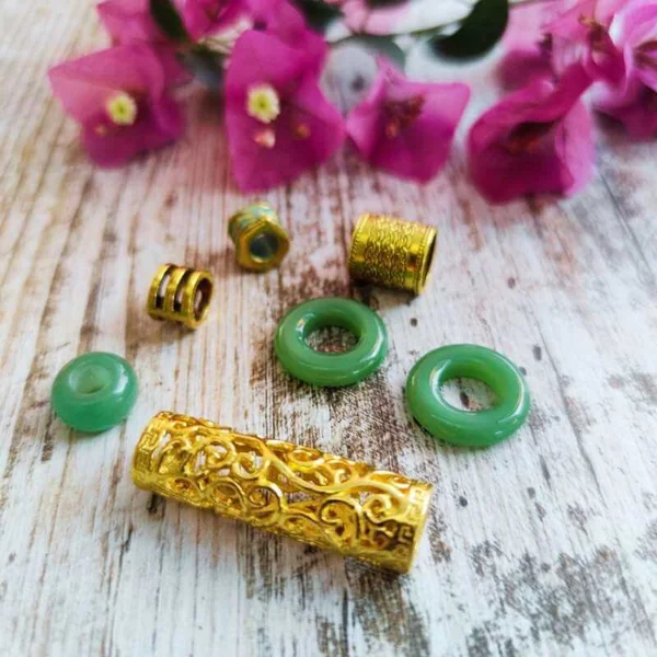 Set de Abalorios Gold n Green