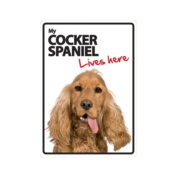 Señal A5 'Cocker Spaniel - Lives Here'