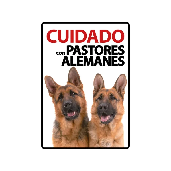 Señal A5 'Cuidado con Pastores Alemánes'