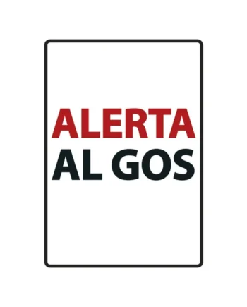 Señal A5 Metálica 'Alerta al Gos', Rojo
