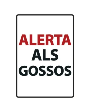 Señal A5 Metálica 'Alerta als Gossos', Rojo
