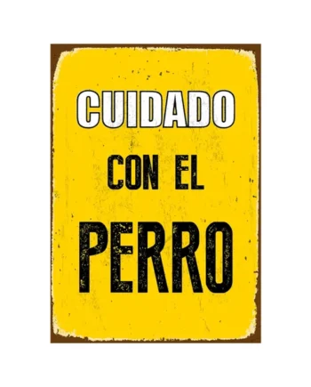 Señal A5 Metálica 'Cuidado con el Perro'