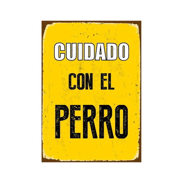 Señal A5 Metálica 'Cuidado con el Perro'