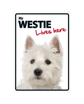 Señal A5 'West Highland Terrier - Lives Here'