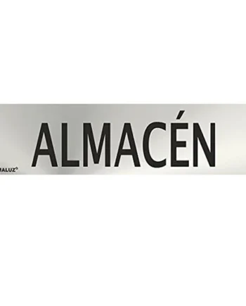 Señal adhesiva Almacen Acero inoxidable 5x20 cm Gris