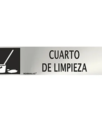 Señal Adhesiva Cuarto De Limpieza Acero inoxidable 5x20 cm Gris