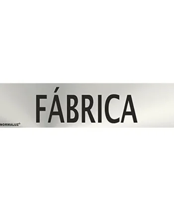 Señal adhesiva fabrica Acero inoxidable 5x20 cm Gris