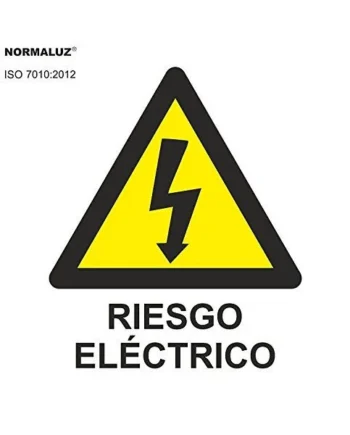 Señal adhesiva Riesgo Electrico 5x5cm Amarillo