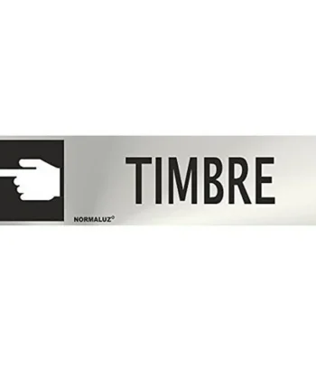 Señal Adhesiva Timbre Acero inoxidable 5x20 cm Gris