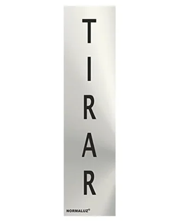 Señal Adhesiva Tirar Acero inoxidable 5x20 cm Gris